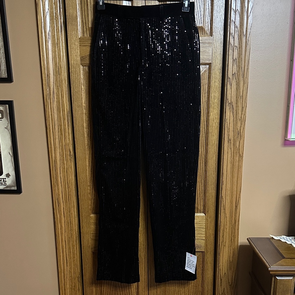 ASOS Men’s Shimmering Black Sequin Dress Pants